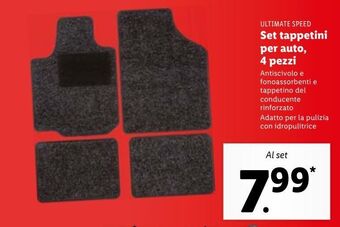 Set tappetini per auto 4 pezzi