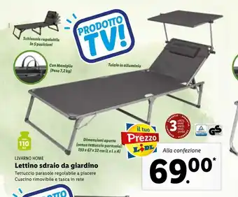 Lidl Lettino sdraio da giardino offerta