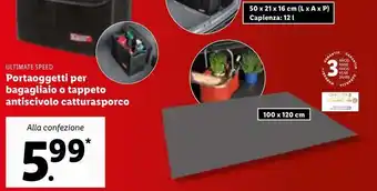 Lidl Portaoggetti per bagaglio o tappeto antiscivolo catturasporco offerta
