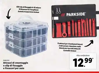 Lidl Attrezzi di smontaggio o clip di fissagio e fissacavi per auto offerta