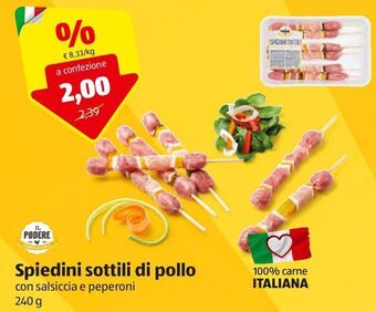 ALDI Spìedini sottili di pollo offerta