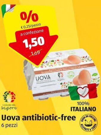 ALDI Uova antibiotic-free offerta