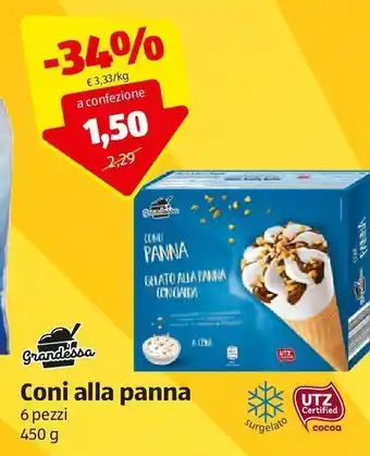 ALDI Coni alla panna offerta