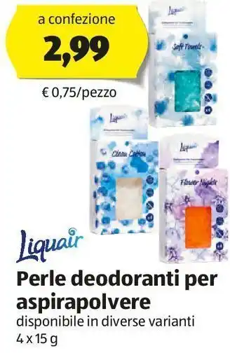 Perle deodoranti per aspirapolvere
