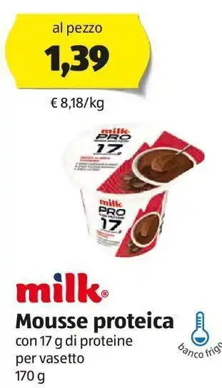 ALDI Milk mousse proteica offerta