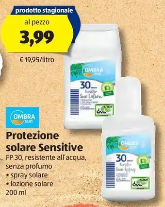 Protezione solare sensitive