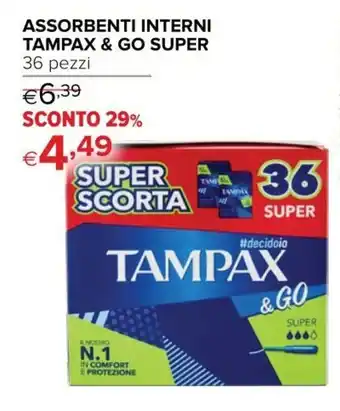Iperal Tampax & Go Super Assorbenti interni 36 pezzi offerta