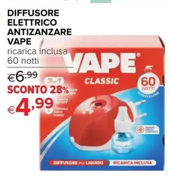 Iperal Vape Diffusore elettrico antizanzare 60 notti offerta