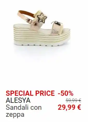 Scarpe&Scarpe Alesya Sandali con zeppa offerta