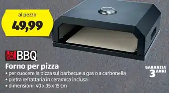 ALDI BBQ Forno per Pizza 40 x 35 x 15 cm offerta