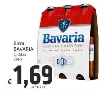 Paghi Poco Bavaria Birra cl 33x3 Zero offerta