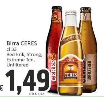 Paghi Poco Ceres Birra cl 33 Red Erik, Strong, Extreme Ten, Unfiltered offerta