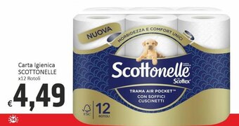 Paghi Poco Scottonelle Carta Igienica x12 rotoli offerta