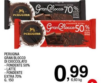 Perugina Gran Blocco Di Cioccolato Fondente 50% - Latte - Fondente Extra 70% g. 150
