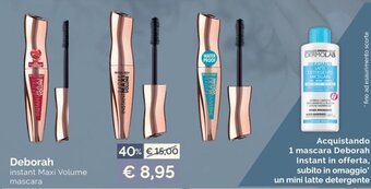 Prodet Deborah instant Maxi Volume mascara offerta