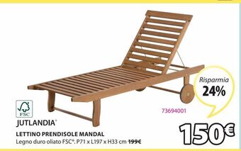 JYSK Lettino prendisole offerta