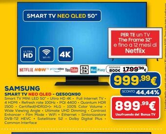 Euronics Smart tv samsung neo oled offerta