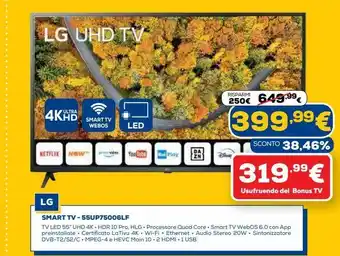 Euronics Smart tv lg offerta