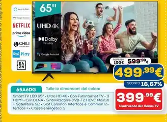 Smart tv led 65"