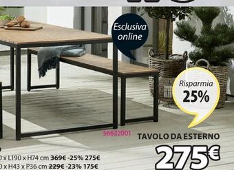 JYSK Tavolo da esterno offerta