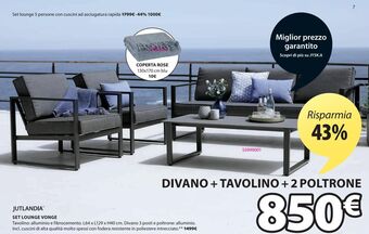 JYSK Divano + tavolino + 2 poltrone offerta
