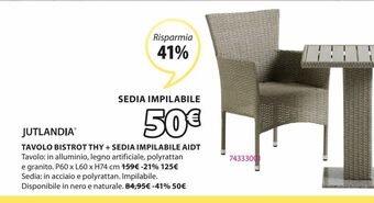 JYSK Sedia impilabile offerta