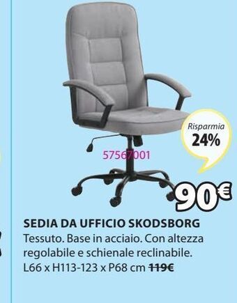 JYSK Sedia da ufficio offerta
