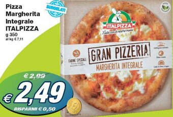 Prix Quality Italpizza Pizza Margherita Integrale g 350 offerta