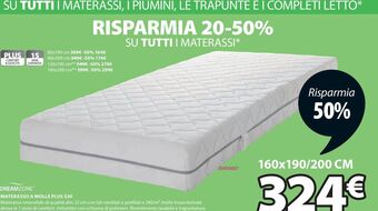 JYSK Materasso a molle plus s30 offerta