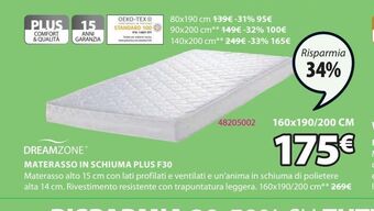 JYSK Materasso in schiuma plus f30 offerta