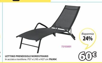 JYSK Lettino prendisole offerta