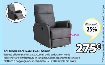 JYSK Poltrona reclinabile offerta