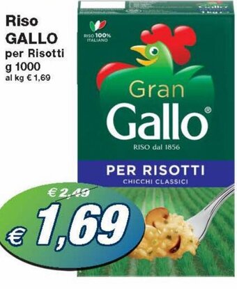 Prix Quality Gallo Riso per Risotti g 1000 offerta