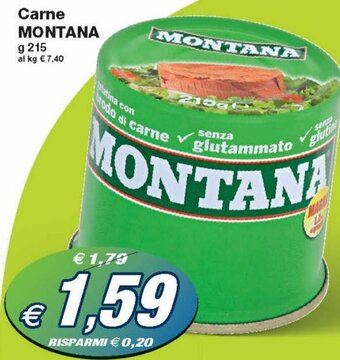 Prix Quality Montana Carne g 215 offerta