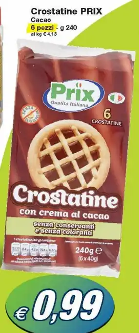 Prix Crostatine Cacao 6 pezzi g 240