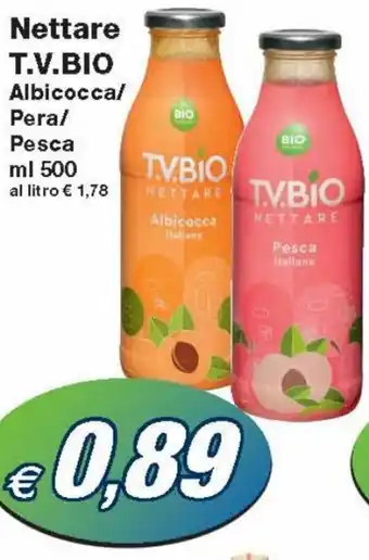 Prix Quality T.V.Bio Nettare Albicocca/Pera/Pesca ml 500 offerta