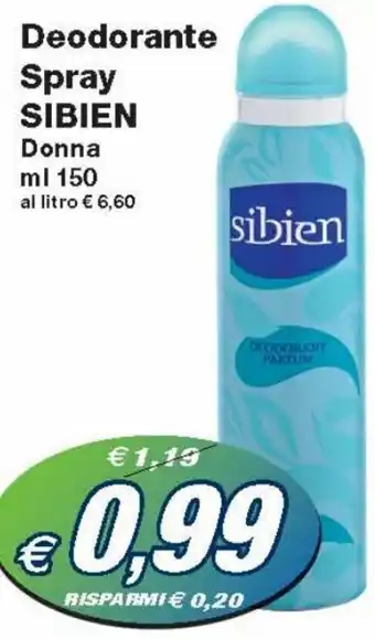 Prix Quality Sibien Deodorante Spray Donna ml 150 offerta