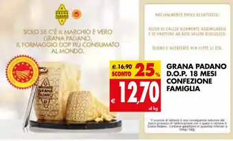 Tigros Grana Padano D.O.P. 18 mesi Confezione Famiglia offerta