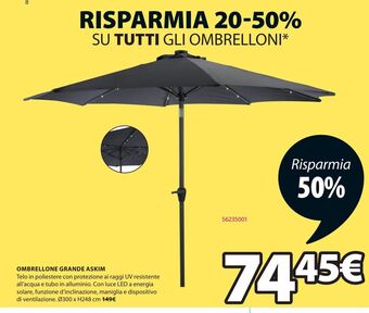 JYSK Ombrellone grande offerta