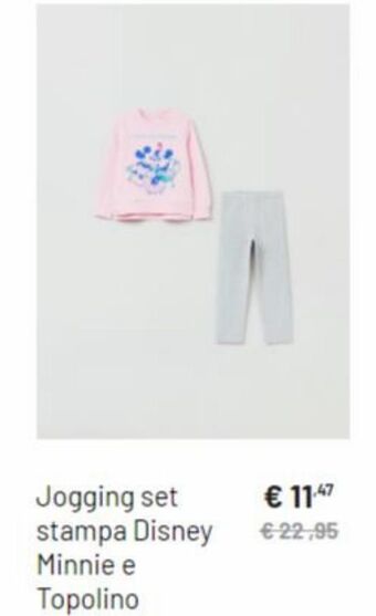 Jogging set stampa disney minnie e topolino