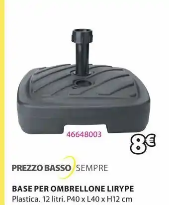 Base per ombrellone