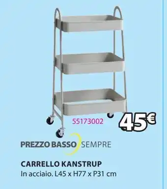 Carrello in acciaio