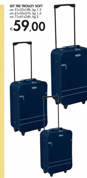 Bennet Set tre trolley soft offerta