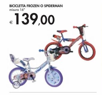 Bennet Bicicletta frozen o spiderman offerta
