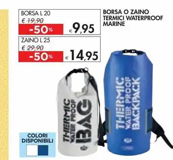 Borsa o zaino termici waterproof marine