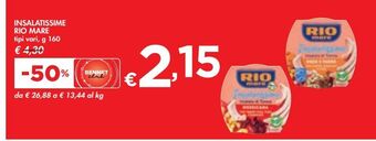 Bennet Insalatissime rio mare tipi vari g 180 offerta