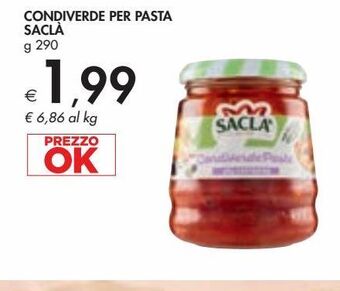 Bennet Condiverde per pasta saclà g 290 offerta