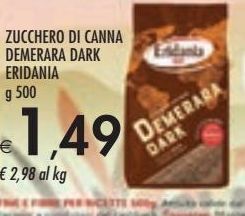 Zucchero di canna demerara dark eridania g 500