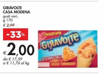 Bennet Giravolte casa modena gusti vari g 170 offerta