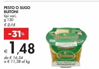 Pesto o sugo buitoni tipi vari g 130